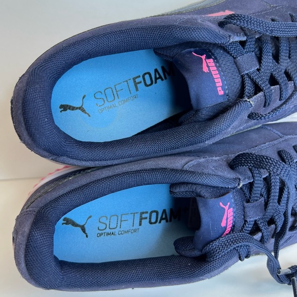 PUMA Women’s Carina Platform Lifestyle Sneakers 369864-13 Indigo/Pink Sz 9.5M - Picture 14 of 15